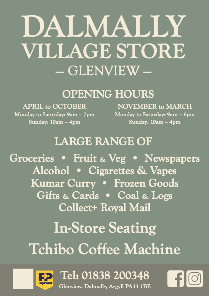 Dalmally Village Store – opening hours