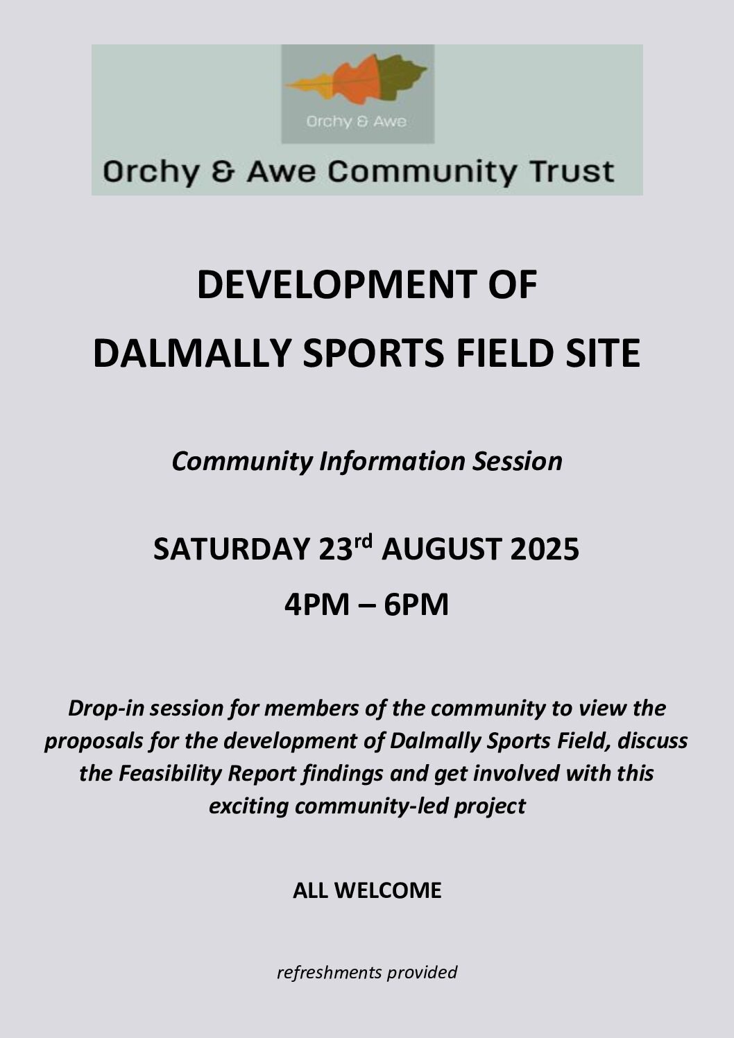 Sports Field consultation event