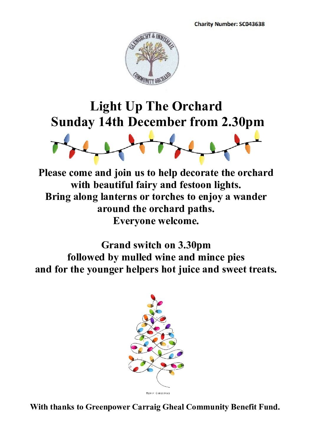 Light up the Community Orchard Sunday 14th December