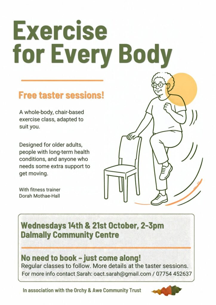 Free Taster Exercise sessions Dalmally